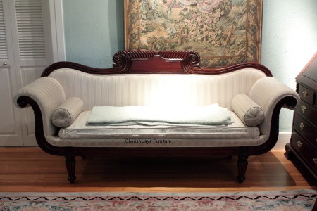 Code: CS 287-M Name: Generious Sofa Size: W=220 x D=65 x H=100 cm Wood: Solid Mahogany With beautiful upholstery or on request any other type/color of upholstery.